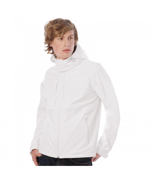 Plain Hooded softshell /men B&C